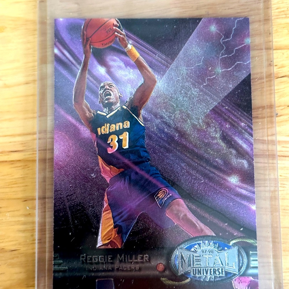Reggie Miller “Metal Universe” Skybox 96-97 NBA Basketball Collectible Card